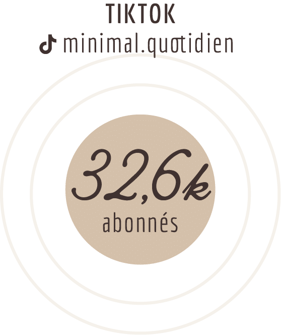 Chiffres TikTok Minimal Quotidien